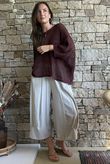Conrad Grunge Loose Cotton Knit Merlot